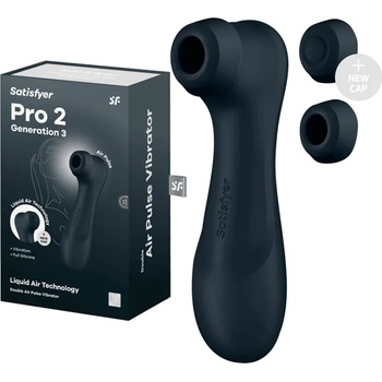 Image 1 of Клитор стимулатор с допълнителна приставка - Pro 2 Gen. 3 Black (SATISFY411)