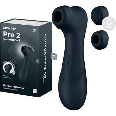 Клитор стимулатор с допълнителна приставка - Pro 2 Gen. 3 Black (SATISFY411)