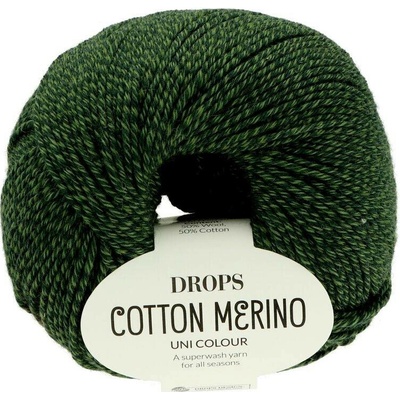 Drops Bavlna Merino 22 melírovaná zelená