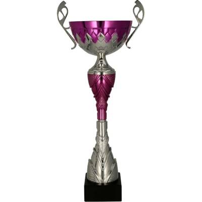PUCHARY Pohár kovový stříbrno fialový 34,5 cm 12 cm