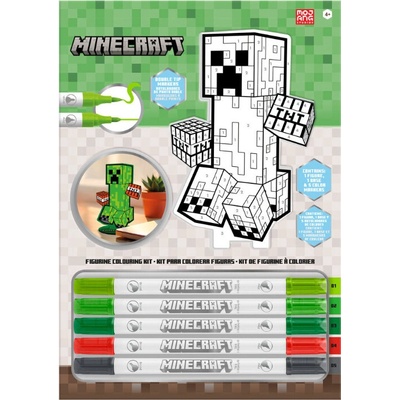 Omalovánka 2D Minecraft Creeper