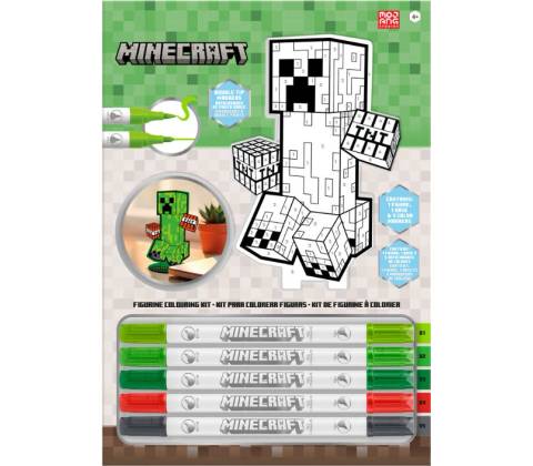 Omalovánka 2D Minecraft Creeper