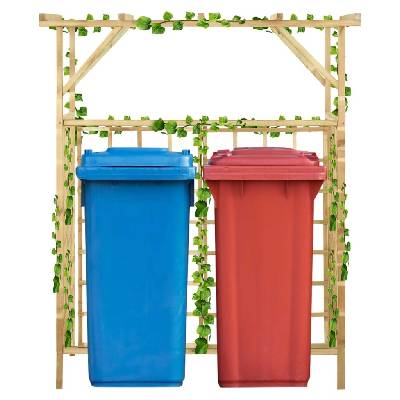 OMAXI Zahradní pergola pro dvě popelnice impregnované borové dřevo 288535