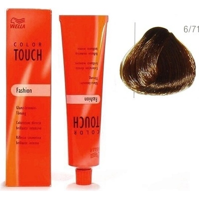 Wella Color Touch 6-71 tmavá blond hnedá popolavá
