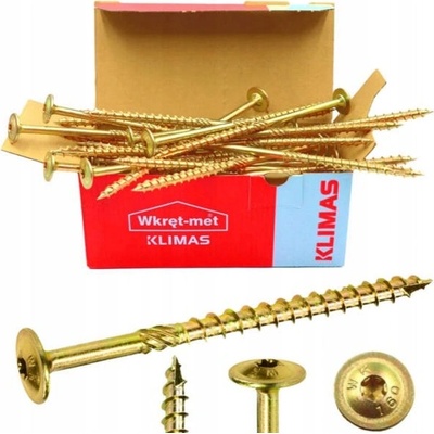 Vruty / Skrutky do dreva s tanierovou hlavou 6X80 mm - 100ks