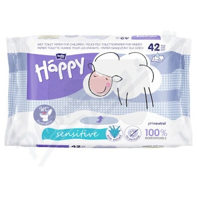 Happy vlhčený aloe 42 ks