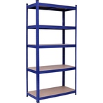 Top Strong Стелаж метален син 5 MDF рафта x 175 kg, 1800х900х400 (600004)