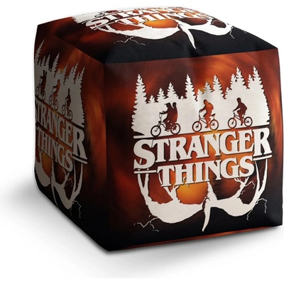 Sablio Taburet Cube Stranger Things Glow: 40x40x40 cm