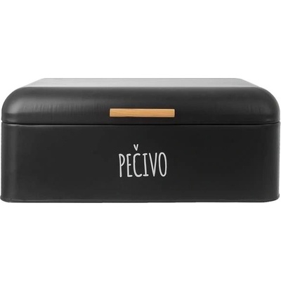 ORION Chlebovka plech/bambus 42x24x16,5 cm BLACK