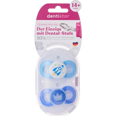 Dentistar Day & Night Soother denní a noční dudlík modrá – Zboží Dáma