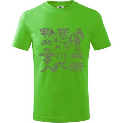 Indiánske znaky tričko Apple Green