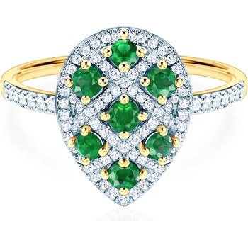 Image 1 of SAVICKI Пръстен: двуцветно злато. смарагди. диаманти