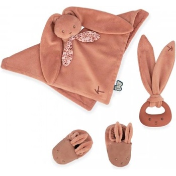 Kaloo Lapinoo Подаръчен комплект за бебе с дрънкалка, гризалка и терракота буйки