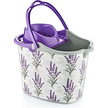 Image 1 of Овална кофа с цедка и колелца лавандула (borsai7899)