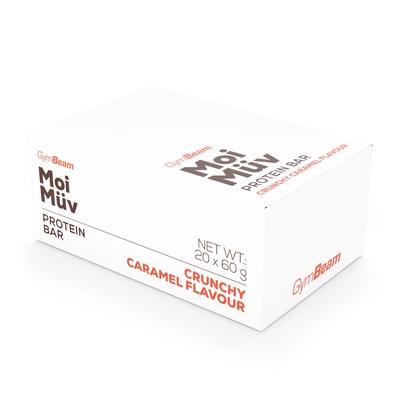 GymBeam Протеинов бар MoiMüv 20 x 60 g хрупкав карамел