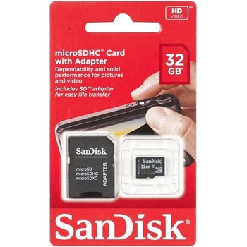 SanDisk microSDHC 32GB class 4 + adapter SDSDQB-032G-B35