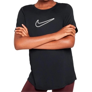 Nike Детска спортна тениска Nike Kid's One Fitted Dri-Fit Short-Sleeve Top Sport shirt - Black / White (704-4926-0112)