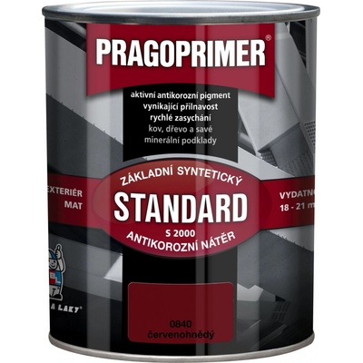 Pragoprimer S 2000 odtieň 0840 červeno hnedá 0,6l, Pragoprimer červeno hnedá, 0,6l, riedid