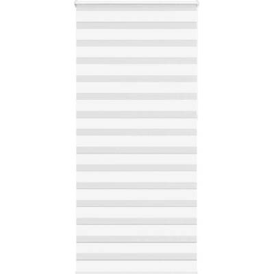 vidaXL Зеброва щора бял 100x230 см ширина на плата 95, 9 cm полиестер (4014807)