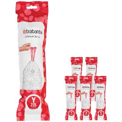Торба за кош Brabantia - PerfectFit NewIcon, размер Y, 20 l, 120 броя (1005585)