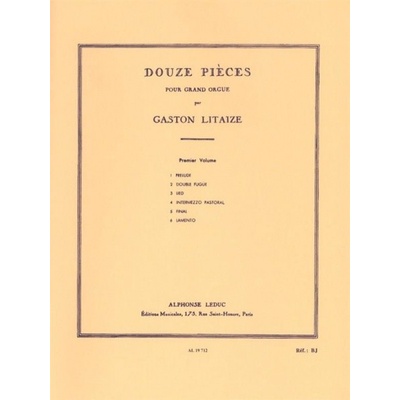 Iba 12 Pièces pour Grand Orgue Vol. 1 Pièces 1 à 6 noty na organ