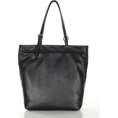 Mazzini Marco Prémiová shopper taška z mäkkej kože G12399a čierna