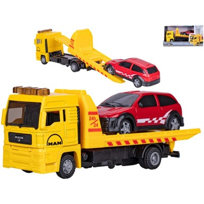 Kids Globe Traffic odtahová služba MAN 19 cm kov volný chod s autem 10,5 cm