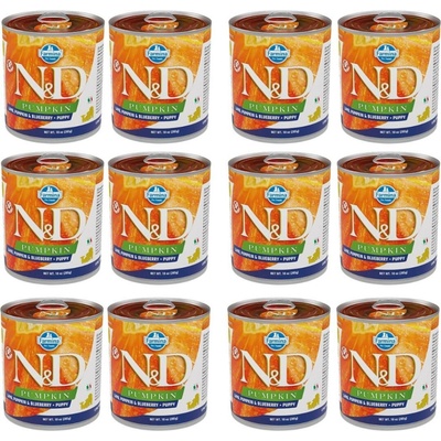 N&D Pumpkin Dog Puppy Lamb Blueberry 12 x 285 g
