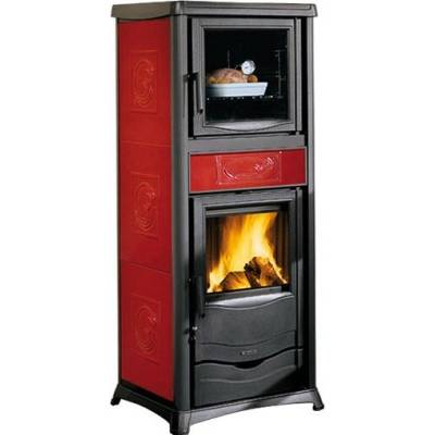 La Nordica TermoRossella Plus Forno D.S.A. 16 na dřevo s teplovodným výmenníkom Bordová