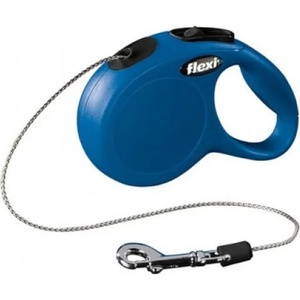 flexi Автоматичен повод FLEXI NEW Classic XS синьо въже 3 м. / до 8 кг. 02241