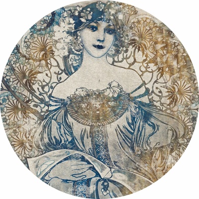 Komar Samolepicí vliesová fototapeta Dot Goddess pr. 125 cm