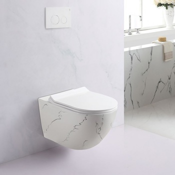 Inter Ceramic Стенна тоалетна чиния icc 4937 marble