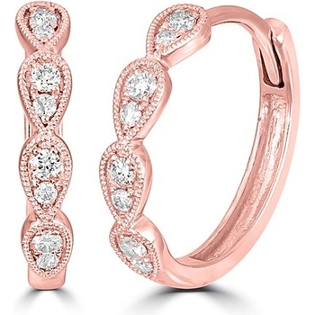 Eppi zlaté náušnice zdobené diamantmi Steen E34922