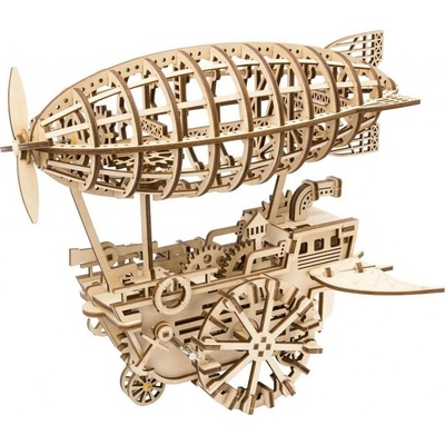 Robotime 3D drevené mechanické puzzle Vzducholoď 229 ks