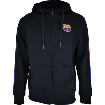 FC Barcelona mikina FC Barcelona čierna kapucňa zips