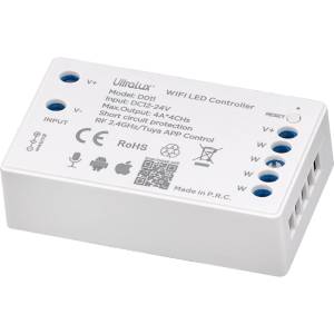 Ultralux Smart 2.4g rf wifi ДИМЕР ЗА ЕДНОЦВЕТНА led ЛЕНТА 4x4a, 192w (12v), 12-24v dc (sswfsc) - yavor-m