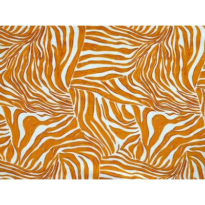 směsová šatovka 3403 oranžový zebra motiv
