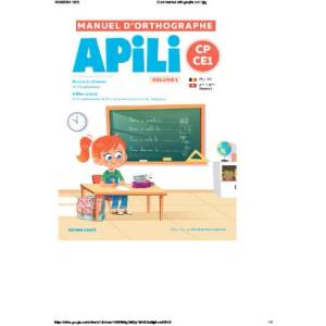 Manuel d'orthographe Apili Vol 1 | STEVENS (2024)
