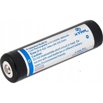 Baterie XTAR 18650 3,7V Li-ion 2600mAh s ochranou – Zboží Živě