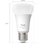 Philips Смарт LED димируема крушка Philips Hue WA E27 White ambience, 2 бр, 8.1W, 1100 lm, E27, 100-240V, бяла светлина 1 000-20 000К (BT, Zigbee, HomeKit, Google, Alexa, SmartThings) (929003854902)