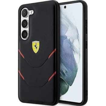 Ferrari Кейс Ferrari FEHCS23MPBAK за Samsung Galaxy S23 Plus S916, черен / черен, твърд, Hot Stamp Lines (FER000556-0)