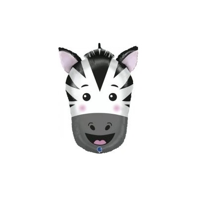 GRABO fóliový balónek Zebra hlava 24" 61cm