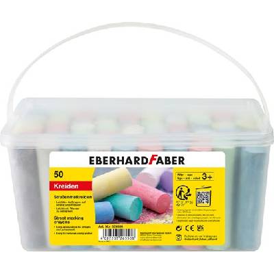 Eberhard Faber Асфалтова креда, 50 броя, eberhard faber, 8 различни цвята 526550 (526550)