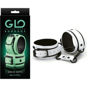  Маншети за глезени, светещи в тъмното - GLO Bondage Ankle Cuff (NSTOYS0841)