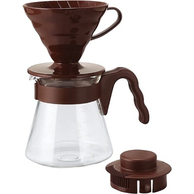 Hario V60-02 Coffee Server Set Brown