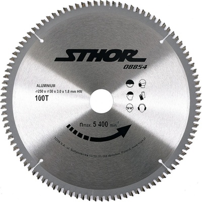 STHOR Kotouč na hliník 250 x 30 mm 100z