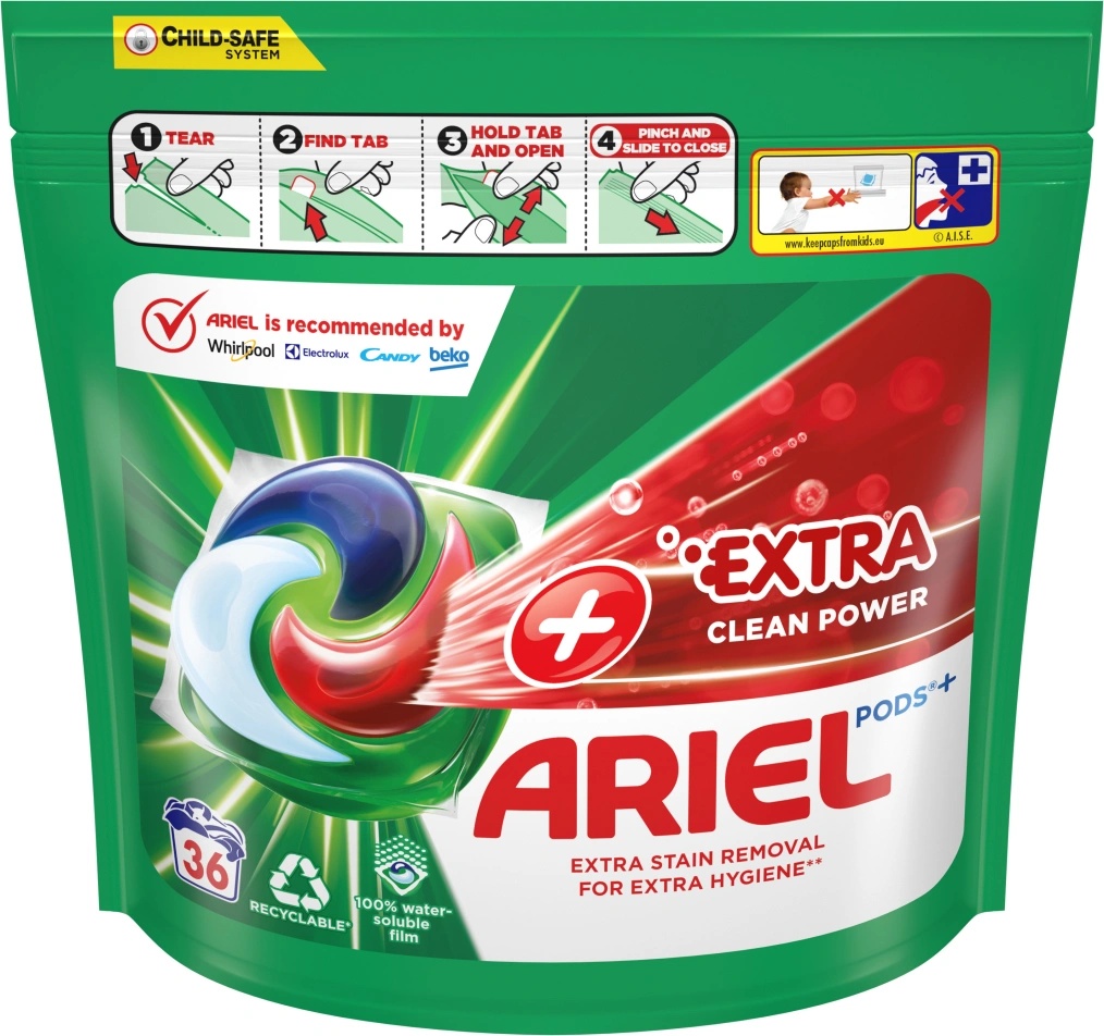 Ariel +Extra clean kapsule 36 PD