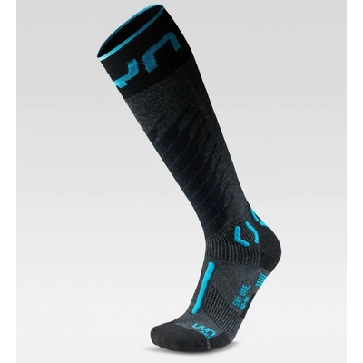 UYN Man Ski One Merino Socks Anthracite/Turquoise