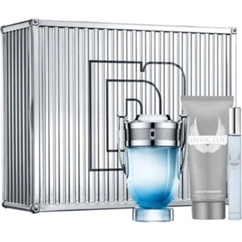 Paco Rabanne Invictus Aqua Подаръчен комплект, Тоалетна вода 100ml + Тоалетна вода 10ml + Душ гел 100ml, мъже