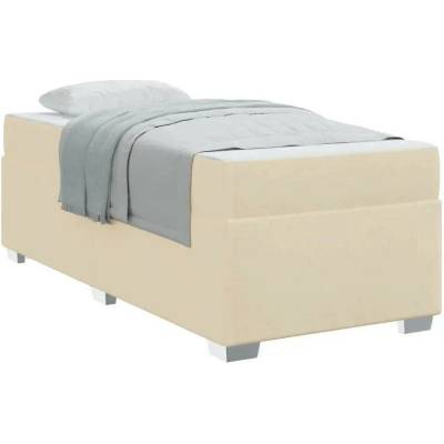 zahrada-XL 3398270 Rám postele s matrací Krémová textil